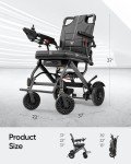 Lightweight Foldable Electric Wheelchair for Adults