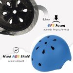 Adjustable Kids Bike Helmet - Blue, 3 Sizes