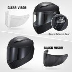 JQF Gear Full Face Motorcycle Helmet - DOT Approved