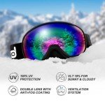 Odoland Snow Helmet and Goggles Set for All