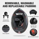 JQF Gear Full Face Motorcycle Helmet - DOT Approved