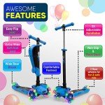 Hurtle 3-Wheel Kids Scooter with Flip Seat