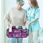 Walker Bag Organizer with Pockets - Purple Floral