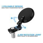 MICTUNING 2-Pack Foldable Motorcycle Bar End Mirrors