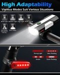 Voph Rechargeable LED Bike Lights Set for Night Riding