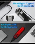 Voph Rechargeable LED Bike Lights Set for Night Riding