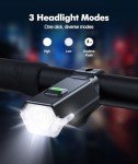 Rechargeable Waterproof Bike Lights with 9 Modes