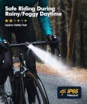 Rechargeable Waterproof Bike Lights with 9 Modes