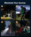 Rechargeable Waterproof Bike Lights with 9 Modes