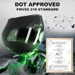 Favoto Lightweight Full Face Motorcycle Helmet - DOT Approved