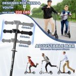 Nattork Adjustable Folding Kick Scooter for All Ages