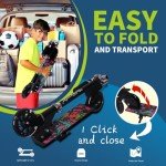 Nattork Kids' Kick Scooter with Light-Up Wheels