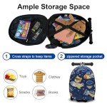 Kids' Scooter Suitcase with LED Wheels, Lightweight & Foldable