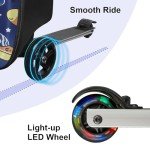 Kids' Scooter Suitcase with LED Wheels, Lightweight & Foldable