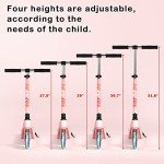 Pink Electric Scooter for Kids 6-10 with Lights