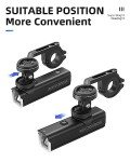 ROCKBROS 1500 Lumens USB-C Rechargeable Bike Light