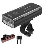 USB Rechargeable 4000 Lumen Bike Light Set