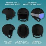 Retrospec Comstock Adjustable Ski & Snowboard Helmet