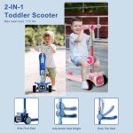 Kids' 3-Wheel Foldable Scooter with Lights & Music
