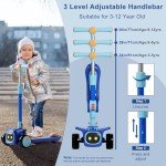 Kids' 3-Wheel Foldable Scooter with Lights & Music
