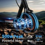 500W Electric Scooter, 18-21 Mile Range, 20MPH