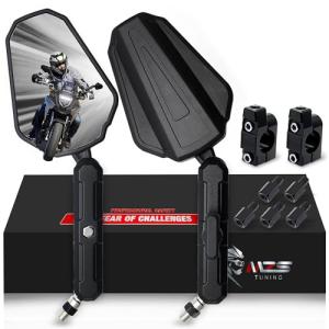 MZS Foldable Motorcycle Mirrors for Electric Bikes