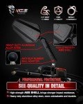 MZS Foldable Motorcycle Mirrors for Electric Bikes