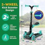 Foldable Kids Scooter with LED Wheels - Pink