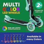 Foldable Kids Scooter with LED Wheels - Pink
