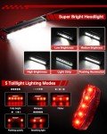 USB Rechargeable 6 LED Bike Light Set
