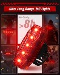 USB Rechargeable 6 LED Bike Light Set