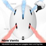 Snowboard and Ski Helmet for Adults with Vents