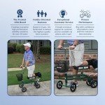 KneeRover Foldable Knee Scooter with Basket - Green