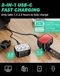 Victoper 6 LED Rechargeable Waterproof Bike Lights