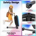 Smilesun Ride-On Luggage Scooter for Kids & Adults