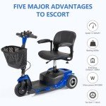 Compact 3-Wheel Electric Scooter for Seniors