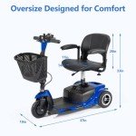 Compact 3-Wheel Electric Scooter for Seniors