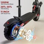 Folding Electric Scooter with Off-Road Tires and Seat