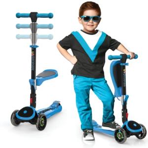 SKIDEE Adjustable Kick Scooter for Kids 2-12