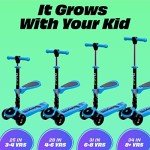 SKIDEE Adjustable Kick Scooter for Kids 2-12