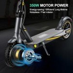 Adult Electric Scooter with 18.7-Mile Range, Yellow