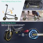 Adult Electric Scooter with 18.7-Mile Range, Yellow