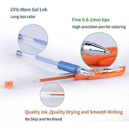 36 Colors Gel Pens Set for Adult Coloring