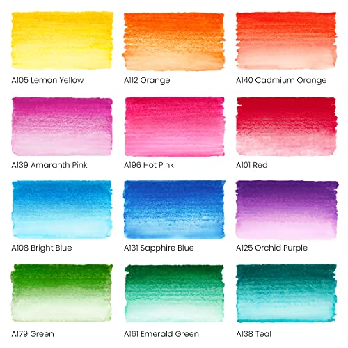 12 ARTEZA Real Brush Pens, Bright Tones
