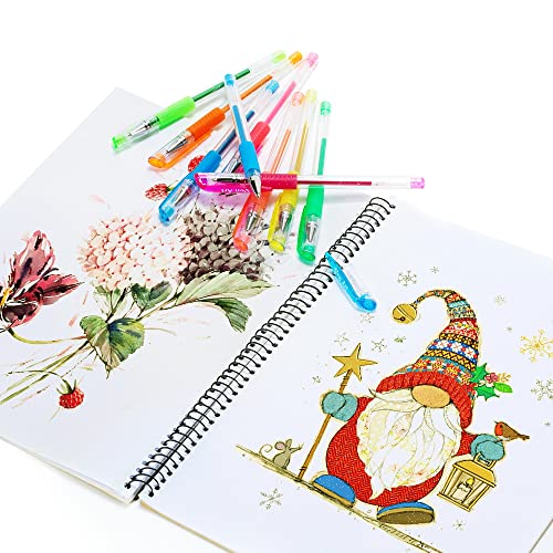 30-Color Gel Pens for Adult Coloring: More Ink, High Quality