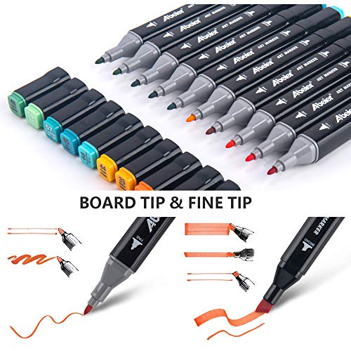 80 Color Alcohol Markers Set with Blender Pen