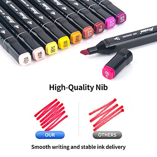 80 Color Alcohol Markers Set with Blender Pen