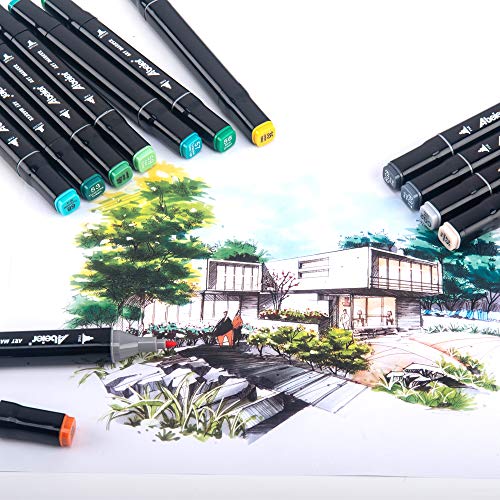 80 Color Alcohol Markers Set with Blender Pen