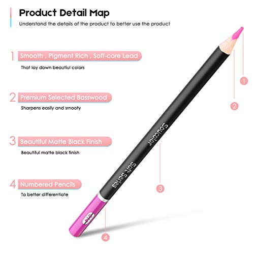 72-Color Colored Pencils for Adult Coloring Books