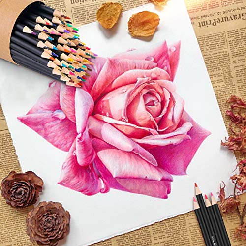 72-Color Colored Pencils for Adult Coloring Books